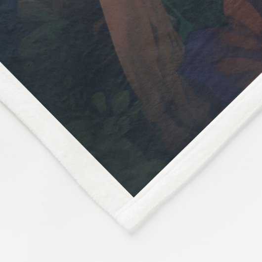 Psychedelic woodland fleece blanket (Ecke)