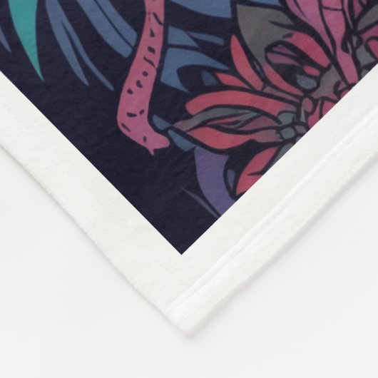 Psychedelic woodland fleece blanket (Ecke)