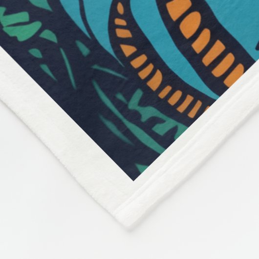 Psychedelic woodland fleece blanket (Ecke)