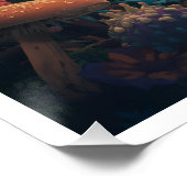 Psychedelic woodland poster (Ecke)