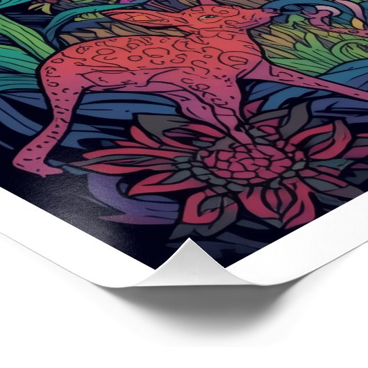 Psychedelic woodland poster (Ecke)