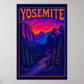Psychedelic Yosemite Poster (Vorne)