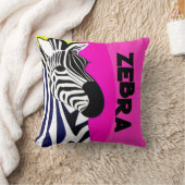 Psychedelic Zebra auf Kinderzimmer Kissen (Decke)