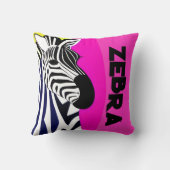 Psychedelic Zebra auf Kinderzimmer Kissen (Rückseite)