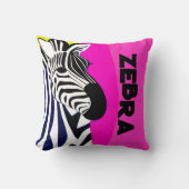 Psychedelic Zebra auf Kinderzimmer Kissen (Vorderseite)