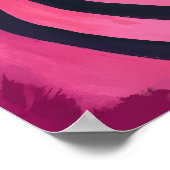 Psychedelic Zebra Stripes - Pop Art Safari Poster (Ecke)