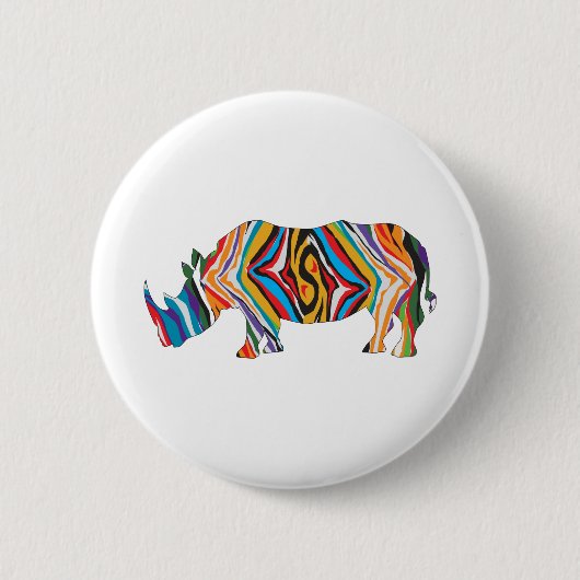 Psychedelic-Zebra-Unicorn Button (Vorderseite)