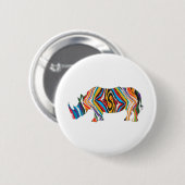 Psychedelic-Zebra-Unicorn Button (Vorne & Hinten)