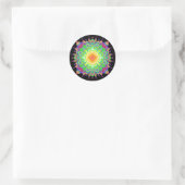 Psychedelic Zen Mandala Abstrakt Art Roun Runder Aufkleber (Tasche)