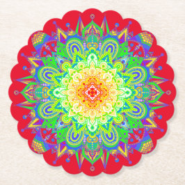 Psychedelic Zen Mandala Abstrakt Art Untersetzer