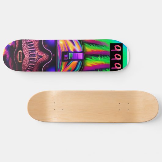 Psychedelic Zombie 999 Skateboard (Horizontal)