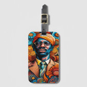 Psychedelica Abstrakt American Man Gepäckanhänger (Vorderseite Vertikal)