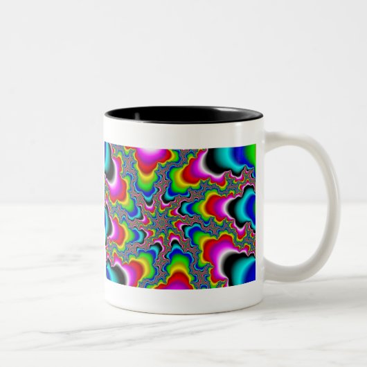 Psychedelica - Fraktal-Tasse Zweifarbige Tasse (Rechts)
