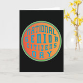 Psychedelie am nationalen Seniorentag Karte (Gelbe Blume)