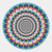 Psychedelie Runder Aufkleber (Vorderseite)
