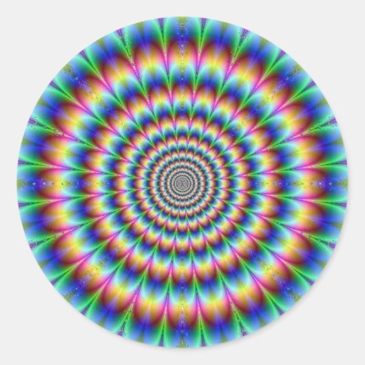 Psychedelie Runder Aufkleber (Vorderseite)