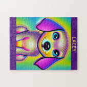 PSYCHEDELIKER HUND PUZZLE MIT PERSONALISIERTEM NAM (Horizontal)