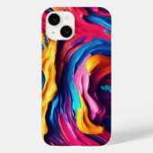Psychedelisch Abstrakt farbige Pinselstriche Case-Mate iPhone Hülle (Rückseite)