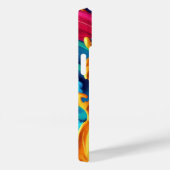 Psychedelisch Abstrakt farbige Pinselstriche Case-Mate iPhone Hülle (Rückseite / Rechts)