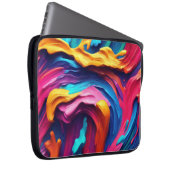 Psychedelisch Abstrakt farbige Pinselstriche Laptopschutzhülle (Vorne Rechts)