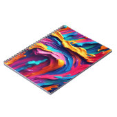 Psychedelisch Abstrakt farbige Pinselstriche Notizblock (Linke Seite)