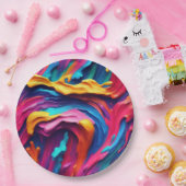 Psychedelisch Abstrakt farbige Pinselstriche Pappteller (Party)