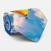Psychedelisch Abstrakt Flying Hot Air Ballon Krawatte (Gerollt)