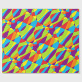 Psychedelisch Abstrakt Geschenkpapier (Flach)