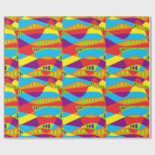 Psychedelisch Abstrakt Geschenkpapier (Flach)
