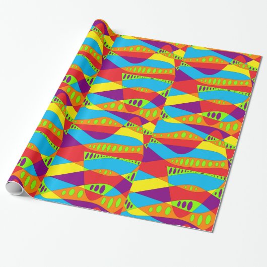 Psychedelisch Abstrakt Geschenkpapier (Ungerollt)