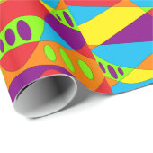 Psychedelisch Abstrakt Geschenkpapier (Rolleneckpunkt)