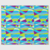 Psychedelisch Abstrakt Geschenkpapier (Flach)