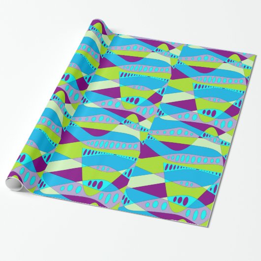 Psychedelisch Abstrakt Geschenkpapier (Ungerollt)