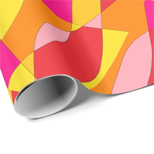 Psychedelisch Abstrakt Geschenkpapier (Rolleneckpunkt)