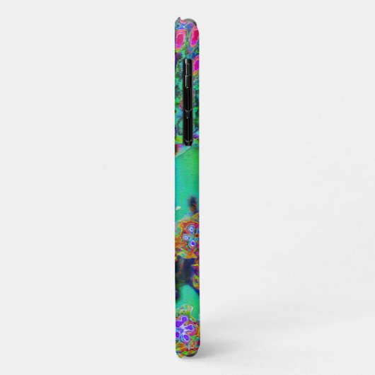 Psychedelisch Abstrakt Groovy Lila Sedum Case-Mate iPhone Hülle (Hinten/Links)