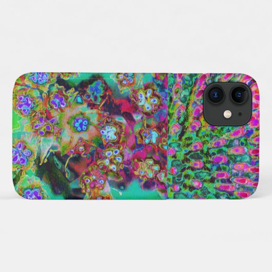Psychedelisch Abstrakt Groovy Lila Sedum Case-Mate iPhone Hülle (Rückseite (Horizontal))