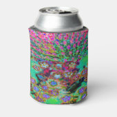 Psychedelisch Abstrakt Groovy Lila Sedum Dosenkühler (Kanne Rückseite)