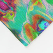 Psychedelisch Abstrakt Groovy Lila Sedum Fleecedecke (Ecke)