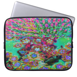 Psychedelisch Abstrakt Groovy Lila Sedum Laptopschutzhülle
