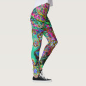Psychedelisch Abstrakt Groovy Lila Sedum Leggings (Rechts)