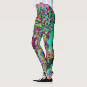 Psychedelisch Abstrakt Groovy Lila Sedum Leggings (Links)