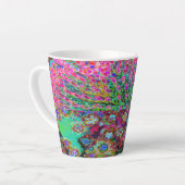Psychedelisch Abstrakt Groovy Lila Sedum Milchtasse (Linke Ecke)