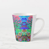 Psychedelisch Abstrakt Groovy Lila Sedum Milchtasse (Rechts)