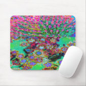 Psychedelisch Abstrakt Groovy Lila Sedum Mousepad (Mit Mouse)