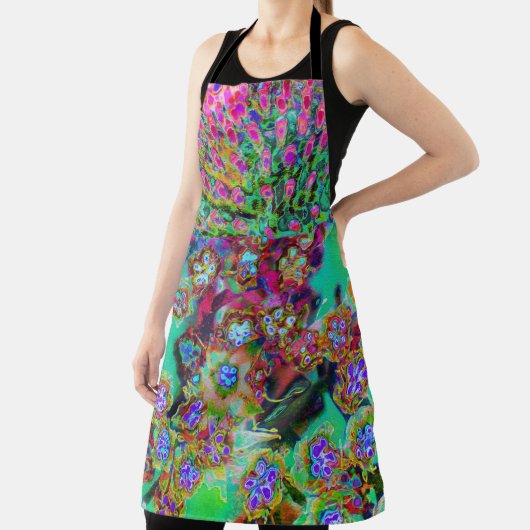 Psychedelisch Abstrakt Groovy Lila Sedum Schürze (InSitu)