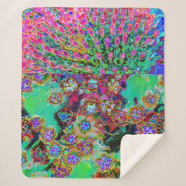 Psychedelisch Abstrakt Groovy Lila Sedum Sherpadecke