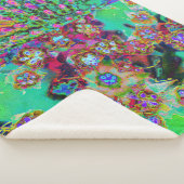 Psychedelisch Abstrakt Groovy Lila Sedum Sherpadecke (3/4)