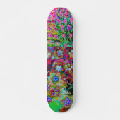 Psychedelisch Abstrakt Groovy Lila Sedum Skateboard (Vorne)