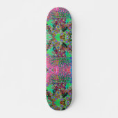 Psychedelisch Abstrakt Groovy Lila Sedum Skateboard (Vorne)