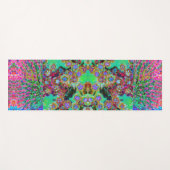 Psychedelisch Abstrakt Groovy Lila Sedum Yogamatte (Vorderseite (Horizontal))